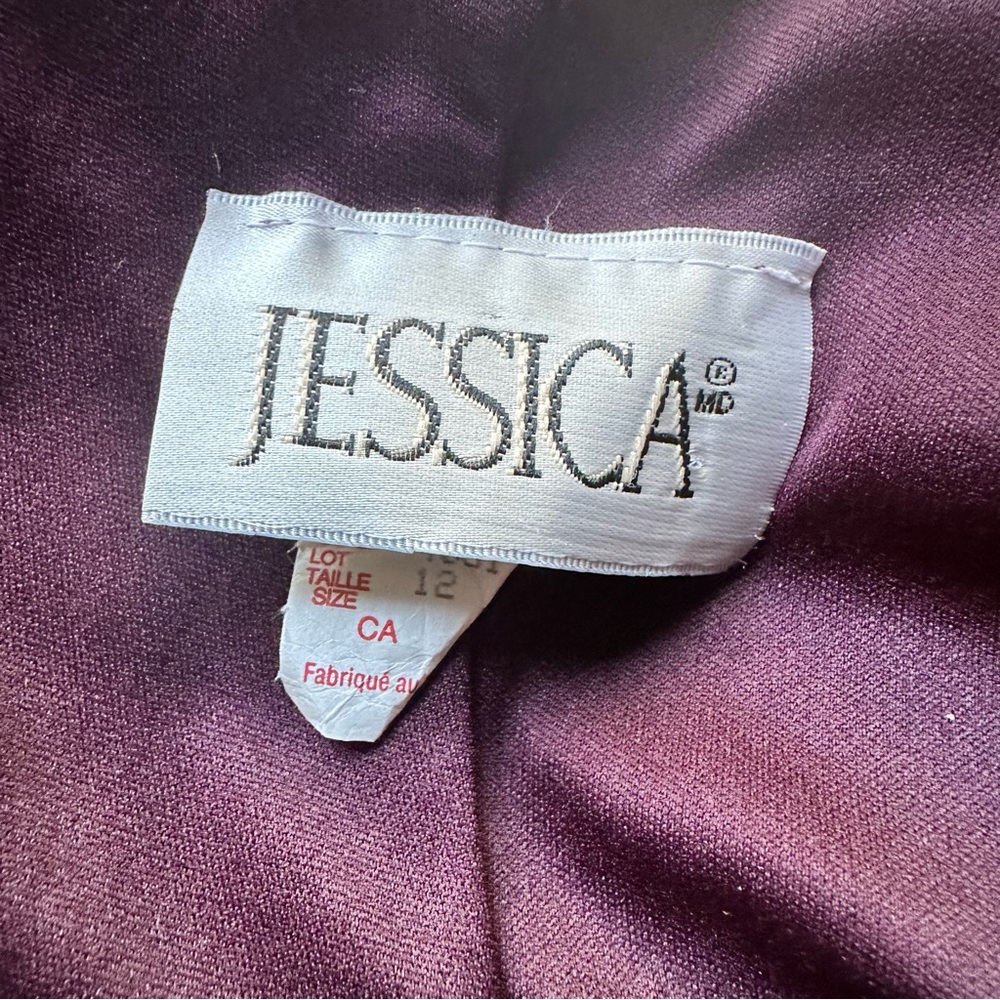 Jessica‎ Spaghetti Strap Midi Dress Vintage Plum Y2K Size 12 - Picture 4 of 5